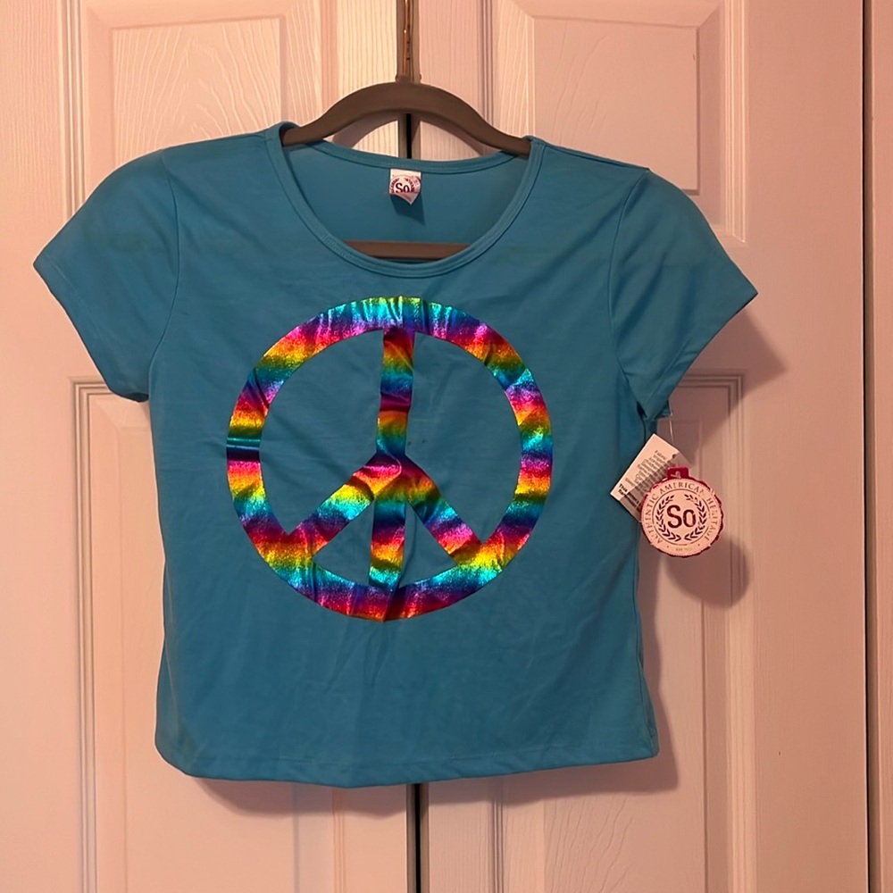 Girls peace sign shirt